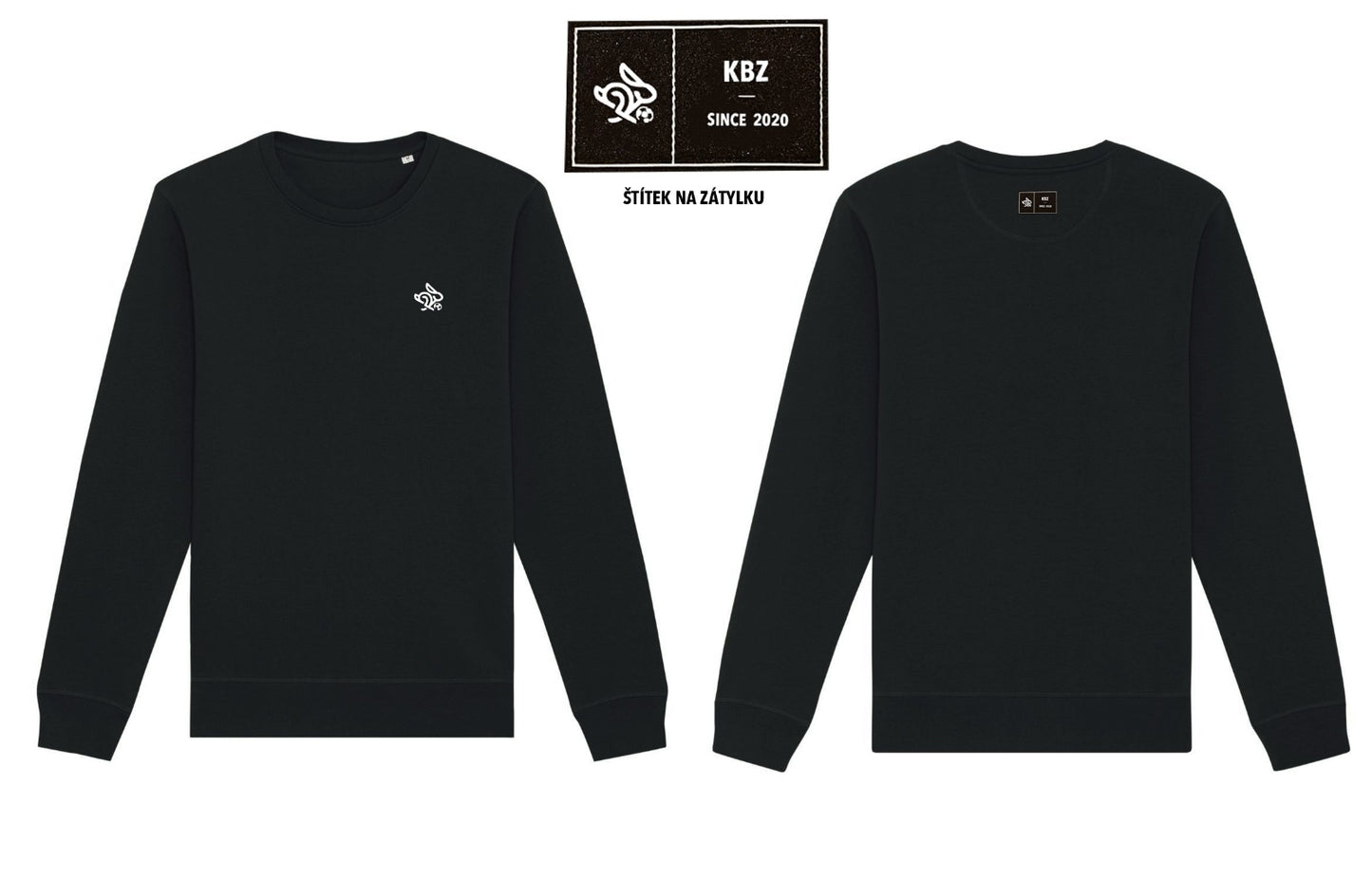 Mikina roundneck, ČERNÁ