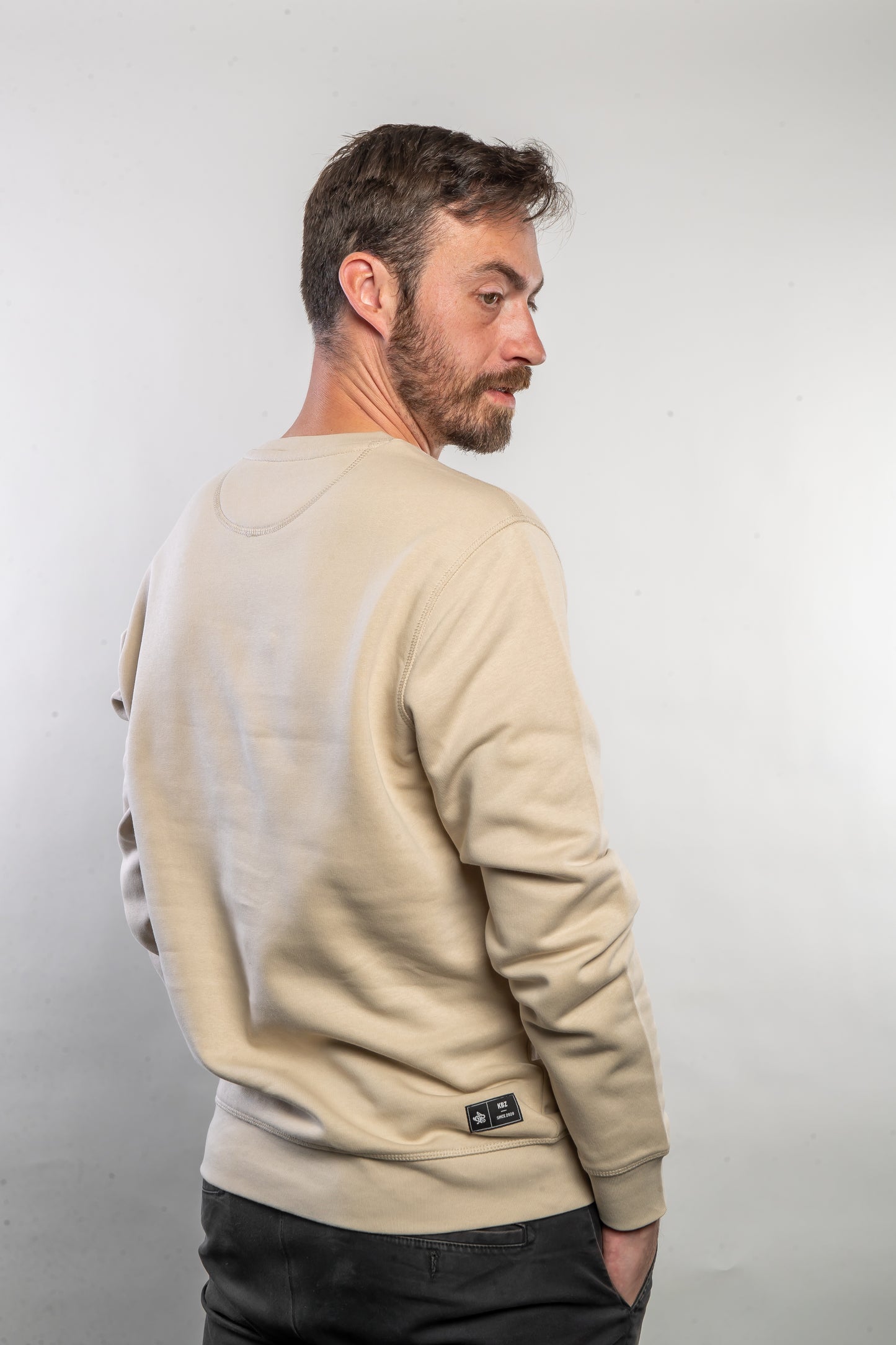 Mikina roundneck, BEŽOVÁ