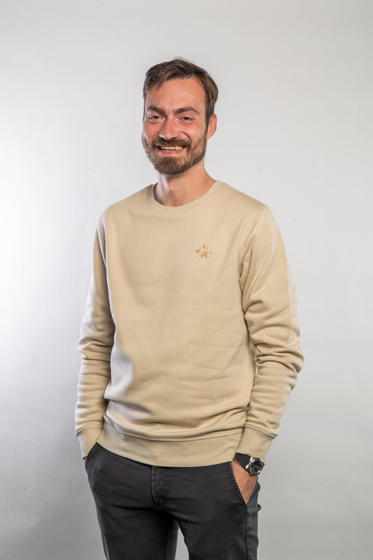 Mikina roundneck, BEŽOVÁ