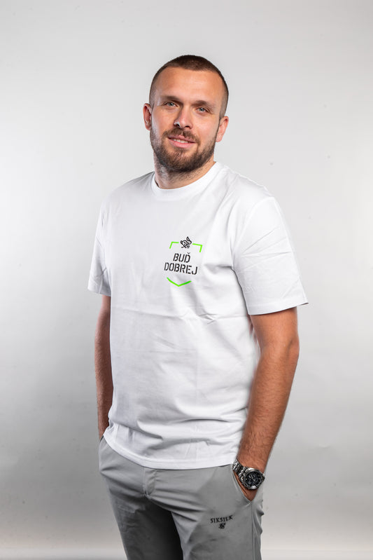 Tričko erb, BUĎ DOBREJ, BÍLÉ/ČERNÉ