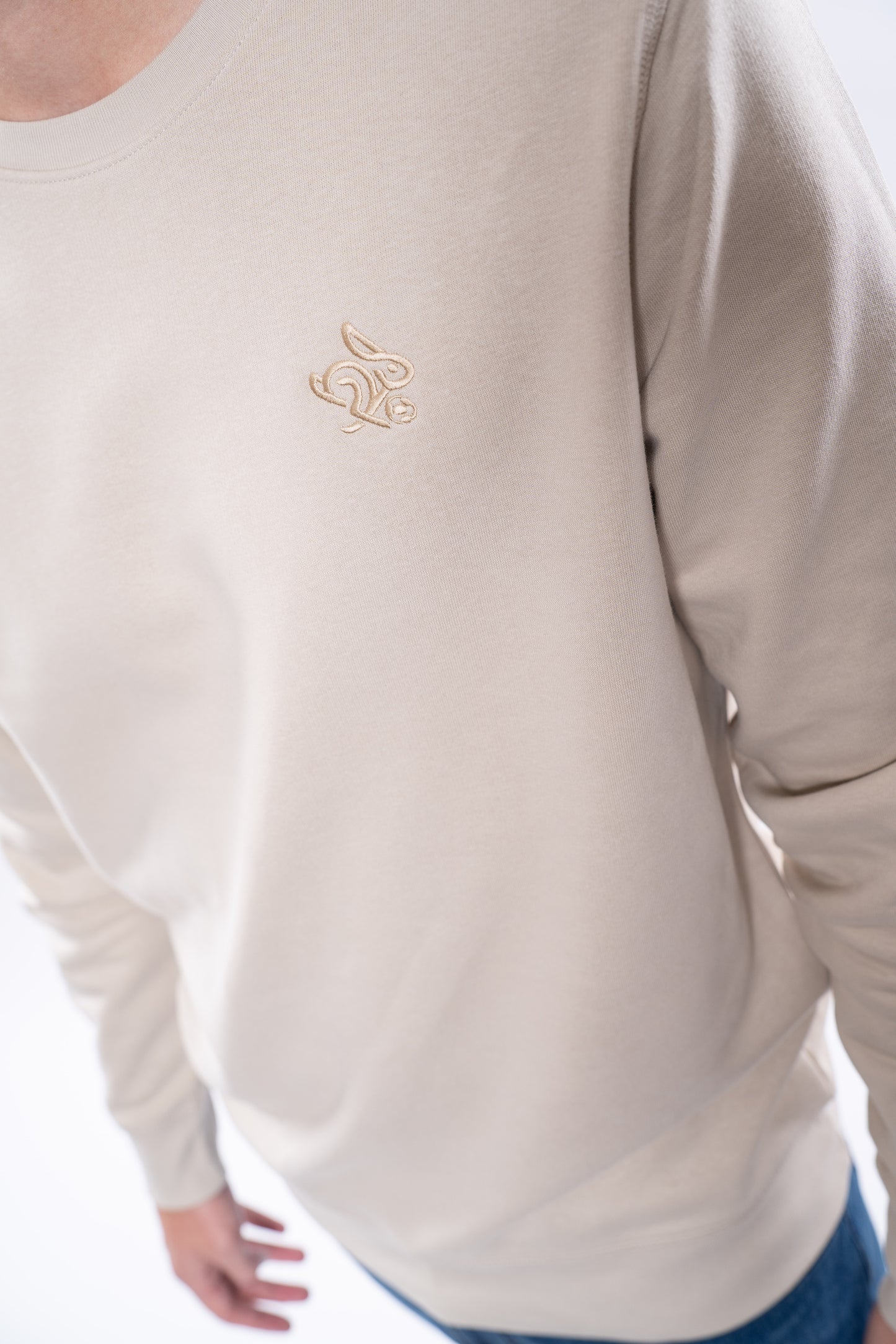 Mikina roundneck, BEŽOVÁ