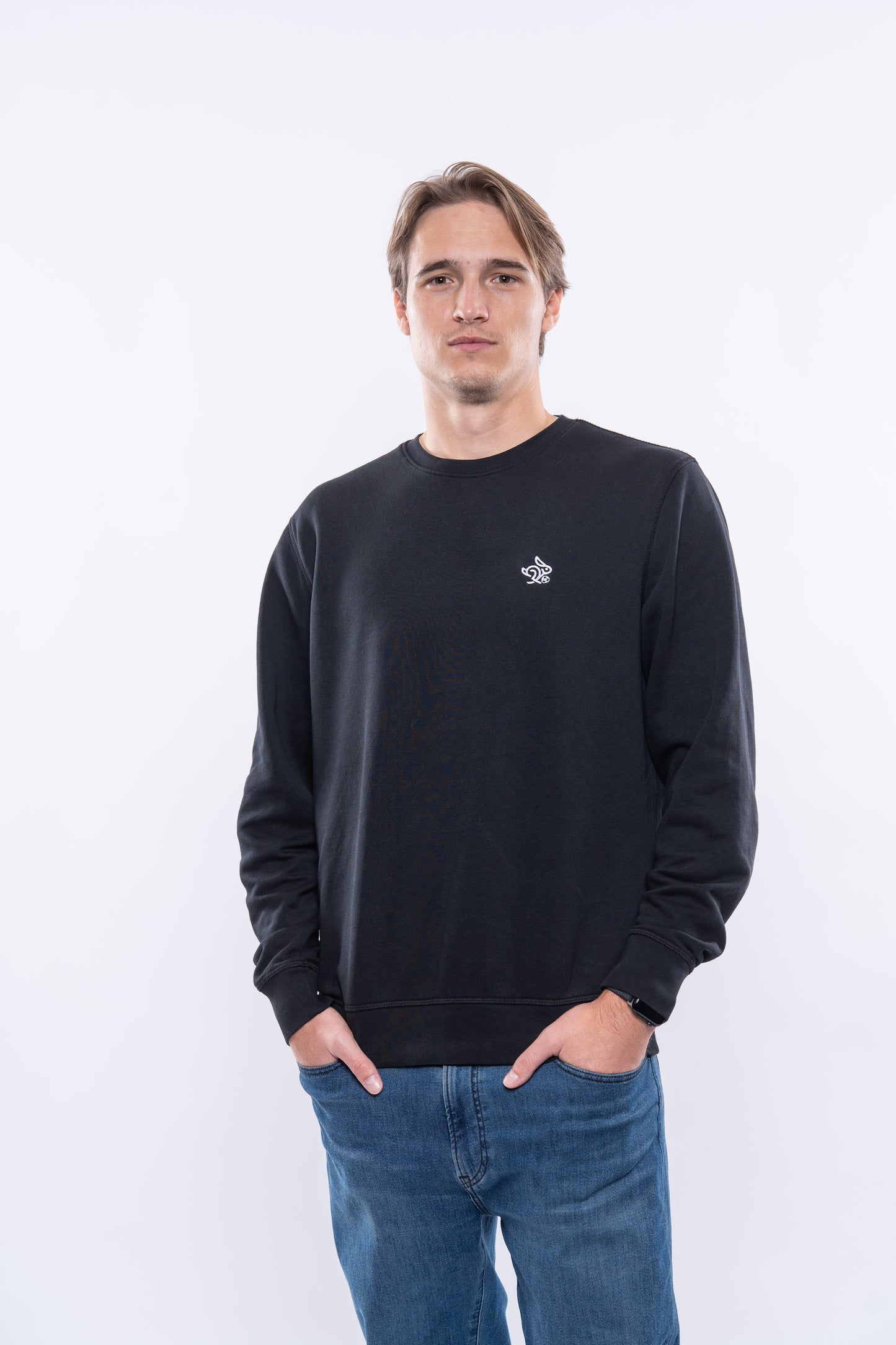 Mikina roundneck, ČERNÁ