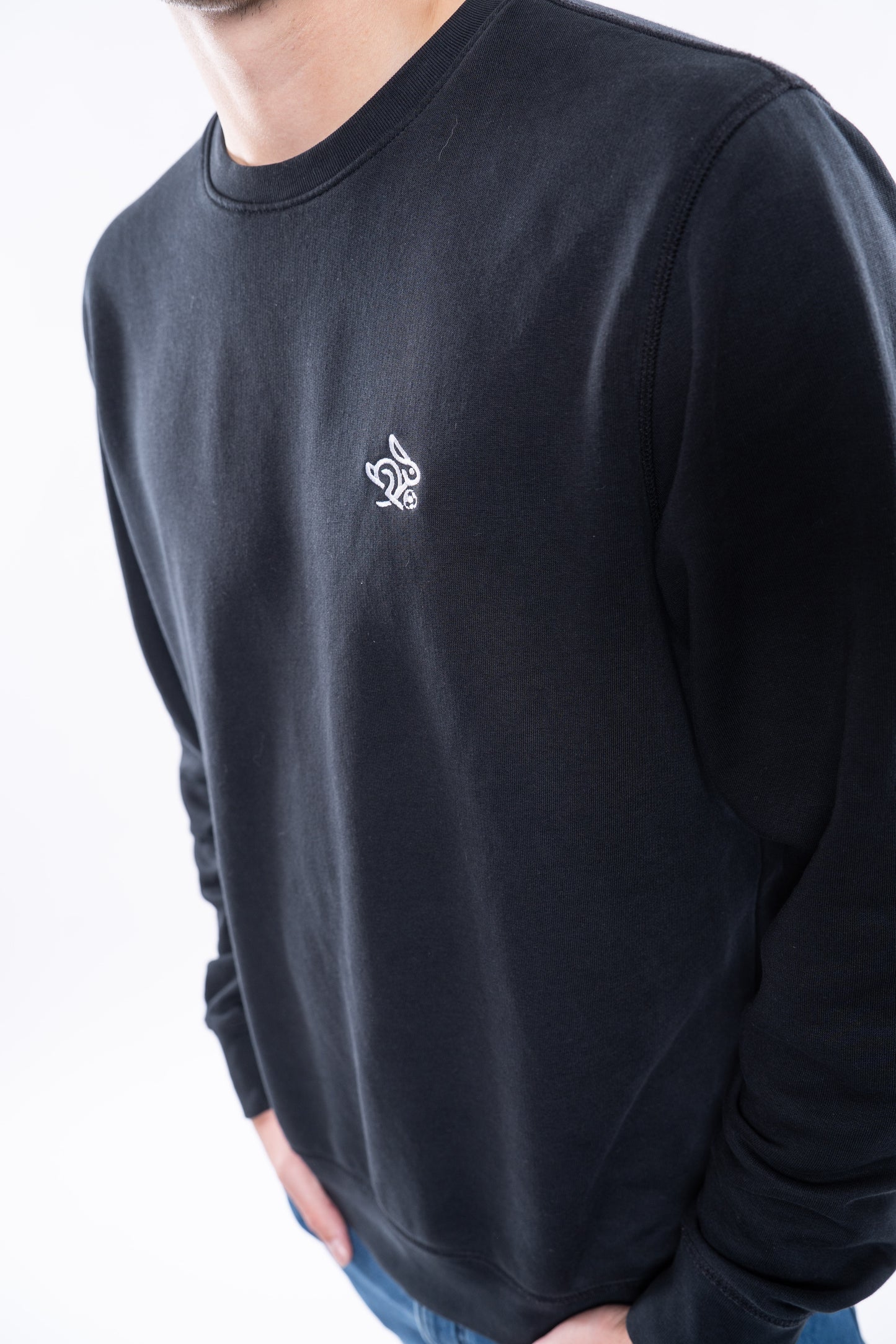 Mikina roundneck, ČERNÁ